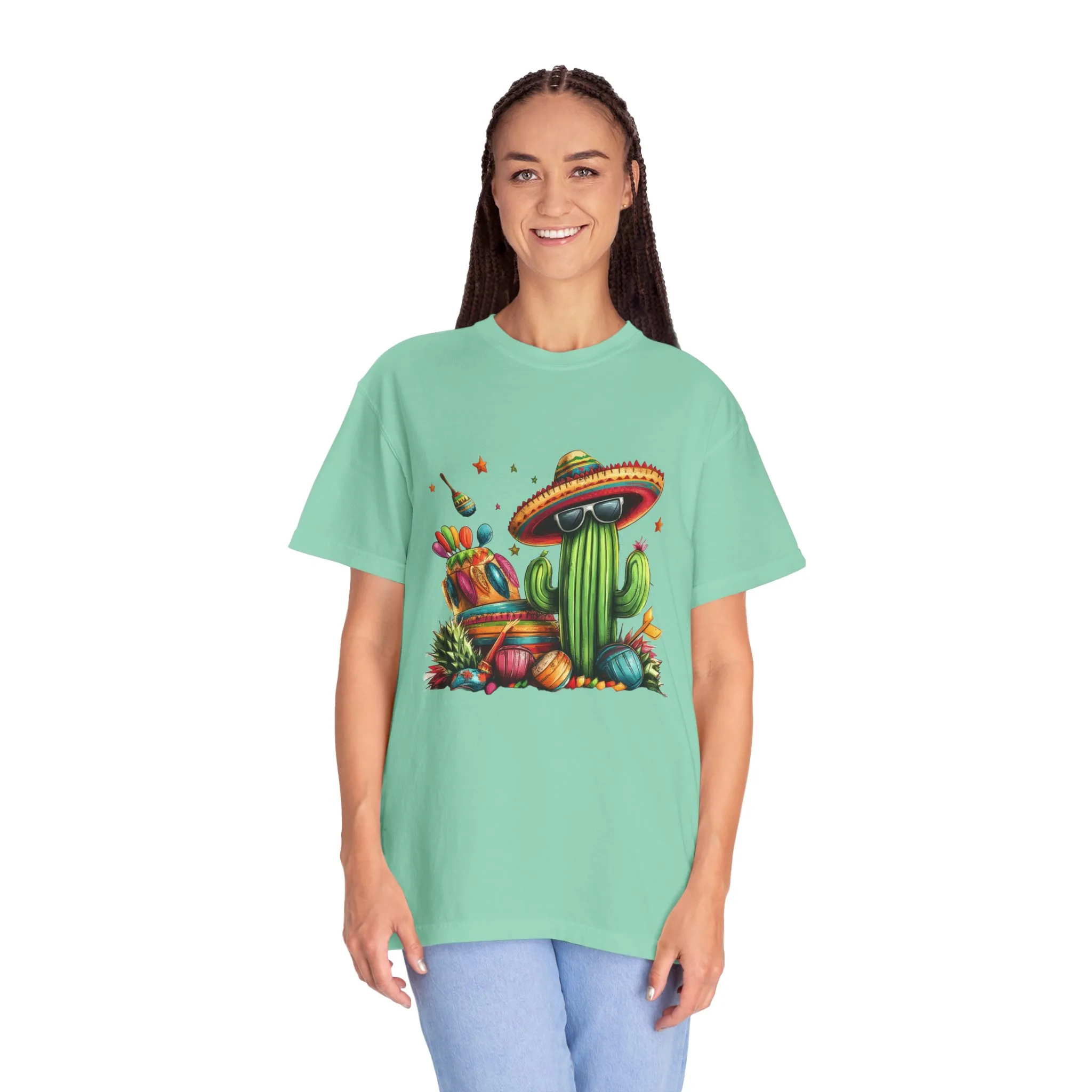 Vibrant Cactus Fiesta T-Shirt - Unisex Garment-Dyed Tee for Summer Celebrations - Image 28