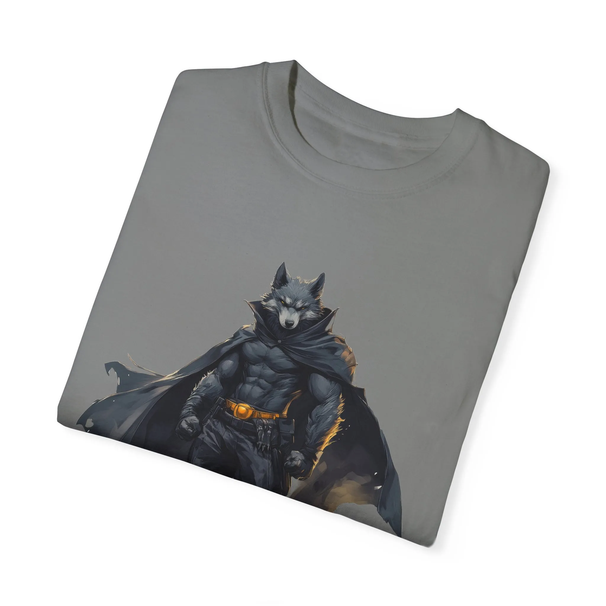 Heroic Wolf T-Shirt | Unisex Garment-Dyed Tee for Animal Lovers & Comic Fans - Image 10