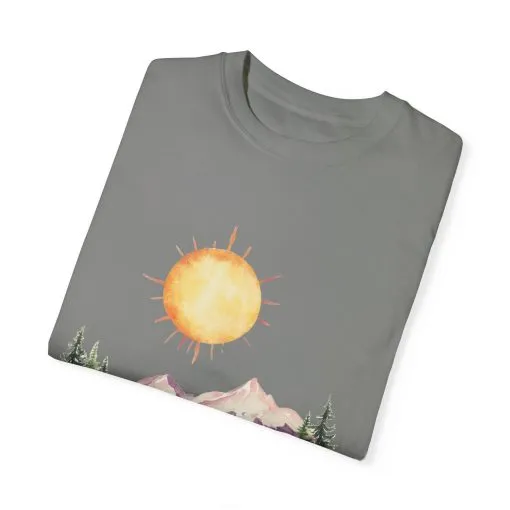 Sunrise Mountain Unisex T-shirt - Nature Lovers Tee - Image 26