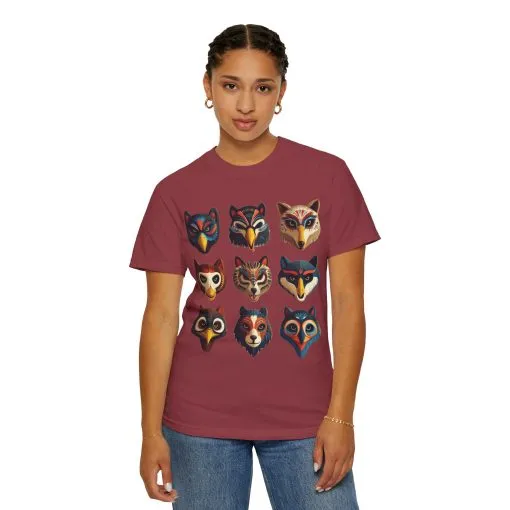 Wild Animal Masks Unisex Garment-Dyed T-Shirt - Image 32