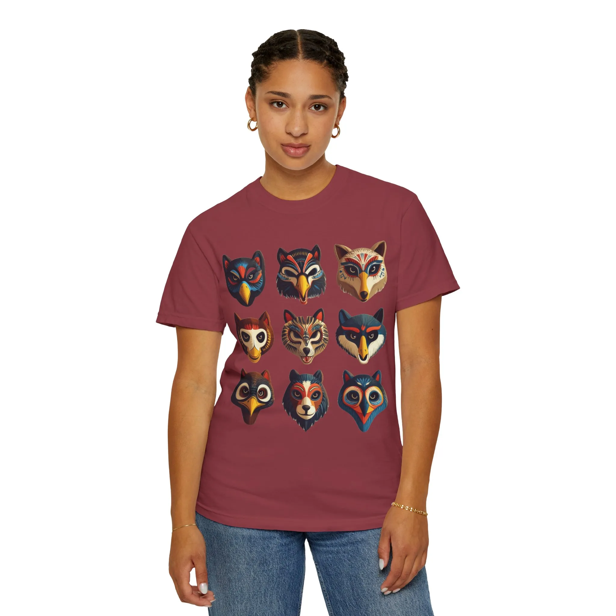 Wild Animal Masks Unisex Garment-Dyed T-Shirt - Image 32
