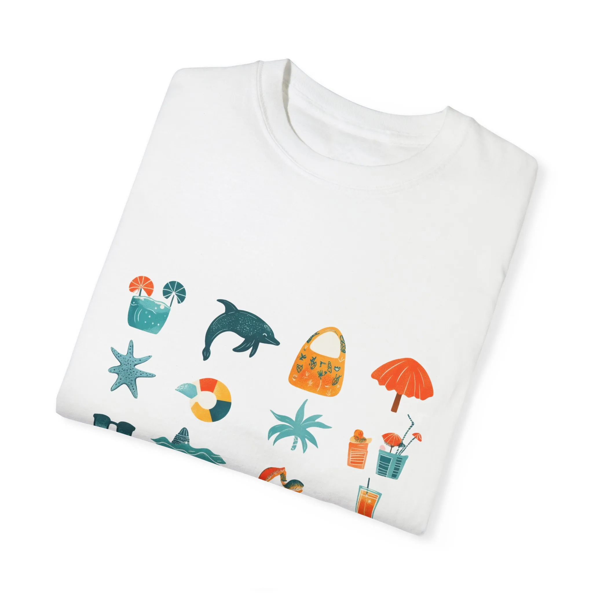Tropical Vibes Unisex Garment-Dyed T-Shirt | Beach Life Design - Image 3