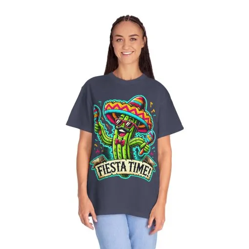 Fiesta Time Cactus T-Shirt - Unisex Garment-Dyed Tee for Celebration Lovers - Image 28