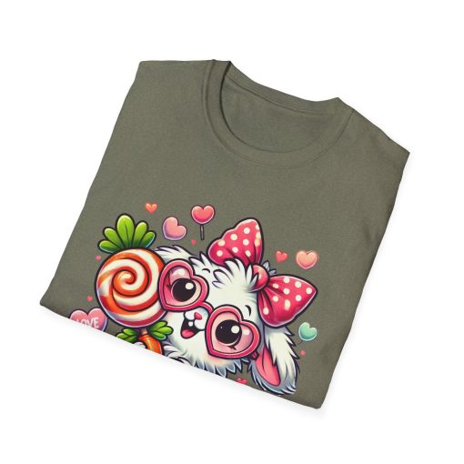 Cute Bunny Love Unisex Softstyle T-Shirt - Perfect for Valentine's Day and Spring Celebrations - Image 33