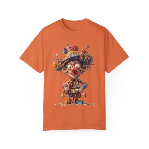 Whimsical Artist Unisex Garment-Dyed T-Shirt - Colorful Character Design - Image 15