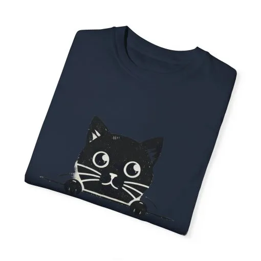 Cute Cat Design Unisex Garment-Dyed T-Shirt - Perfect for Animal Lovers - Image 19
