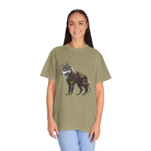 Mechanical Wolf Unisex T-Shirt - Unique Graphic Tee for Animal Lovers - Image 5