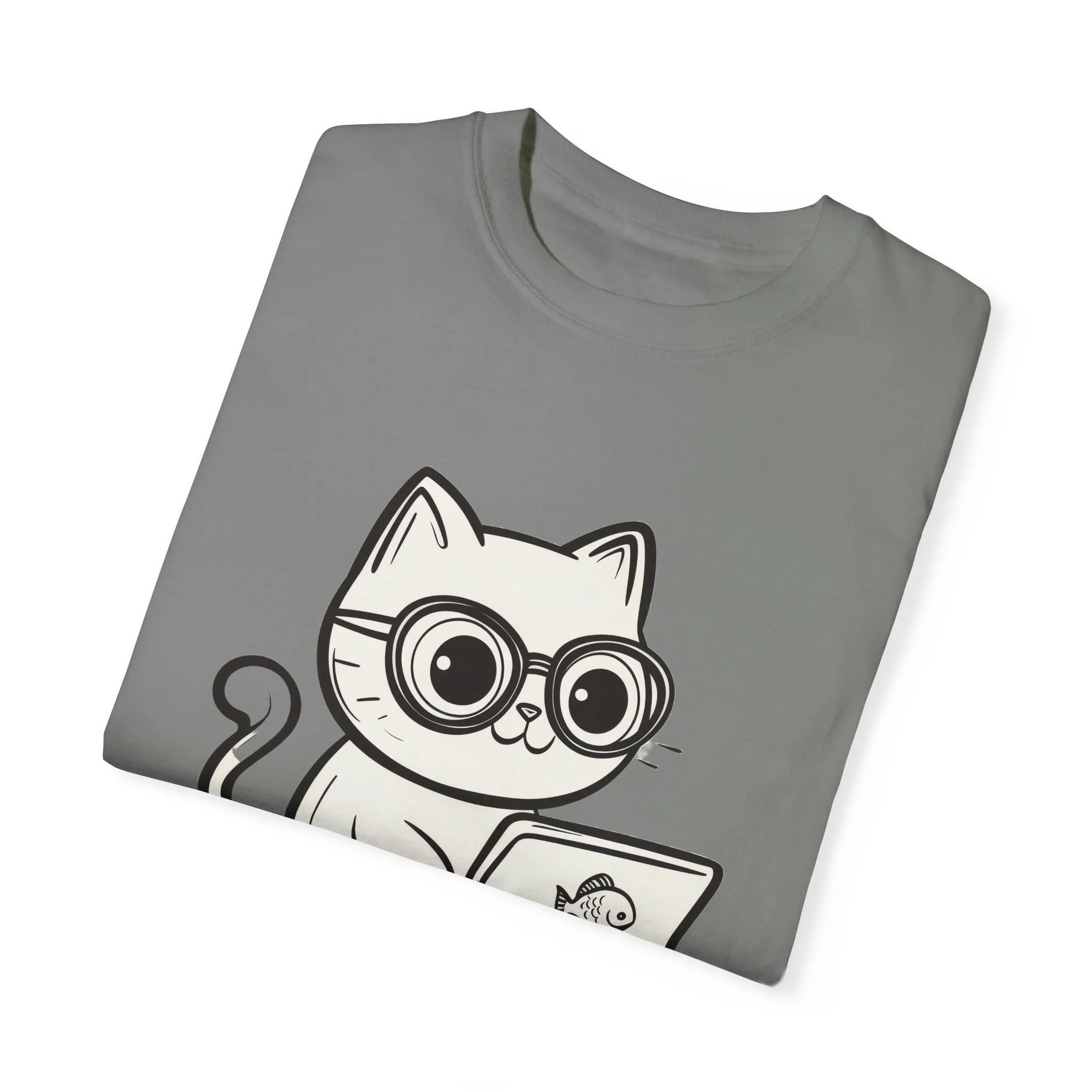 Cute Cat Gamer Unisex Garment-Dyed T-Shirt - Image 26