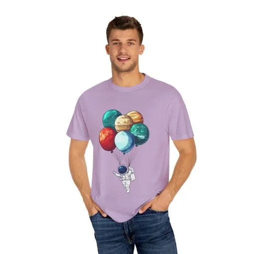Astronauts and Planets Graphic T-Shirt - Unisex Garment-Dyed Tee - Image 39