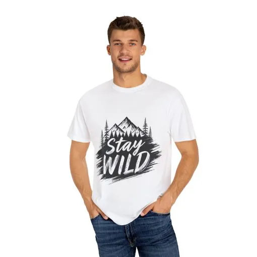 Stay Wild Unisex Garment-Dyed T-Shirt for Adventure Lovers - Image 7