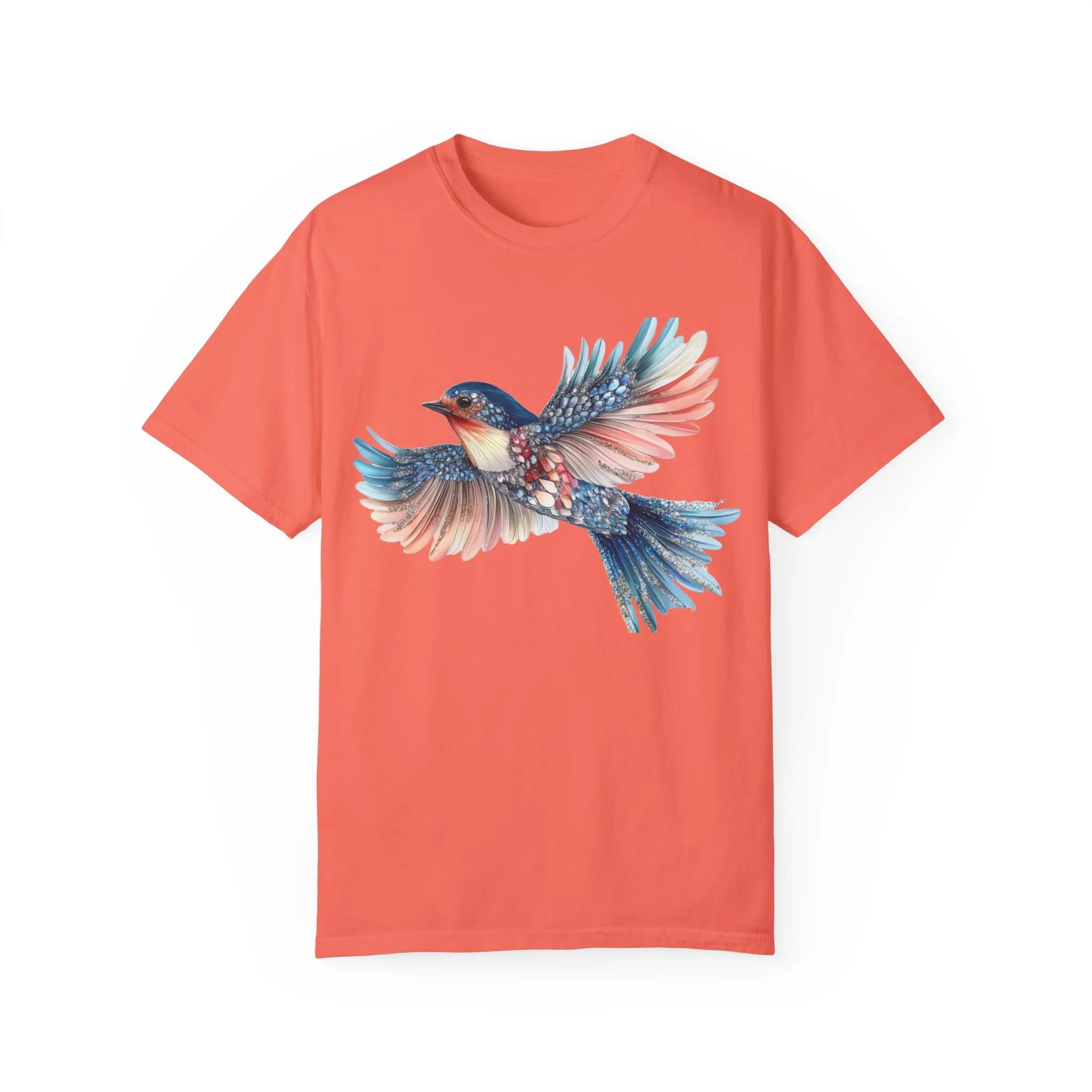 Colorful Bird Art Unisex T-Shirt - Nature-Inspired Garment-Dyed Tee - Image 9