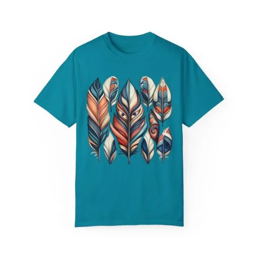 Bohemian Feathers Unisex T-Shirt - Artistic Nature Design - Image 31