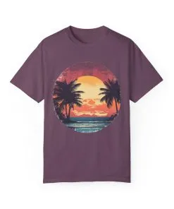 Unisex Garment-Dyed T-shirt | Sunset Beach Vibes Tee