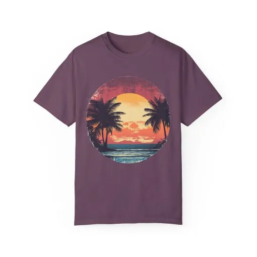 Unisex Garment-Dyed T-shirt | Sunset Beach Vibes Tee