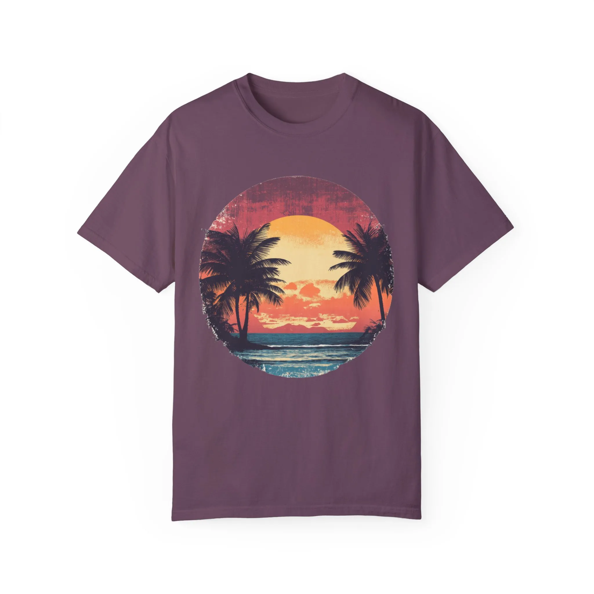 Unisex Garment-Dyed T-shirt | Sunset Beach Vibes Tee