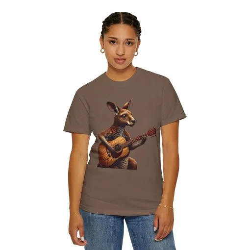 Cool Kangaroo Playing Guitar Unisex T-Shirt - Unique Gift for Music Lovers - Image 24