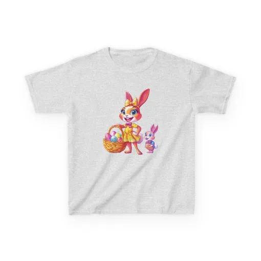 Easter Bunny Kids Tee - Cute Cotton T-Shirt for Spring Celebrations - Image 7