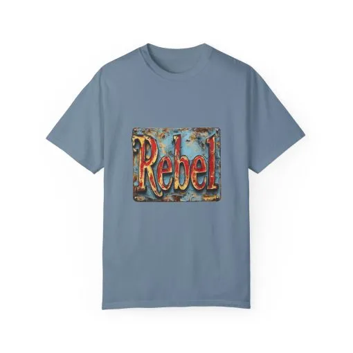Rebel Unisex Garment-Dyed T-Shirt - Vintage Style Graphic Tee - Image 37
