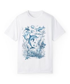 Ocean friends t-shirt with dolphin and octopus print