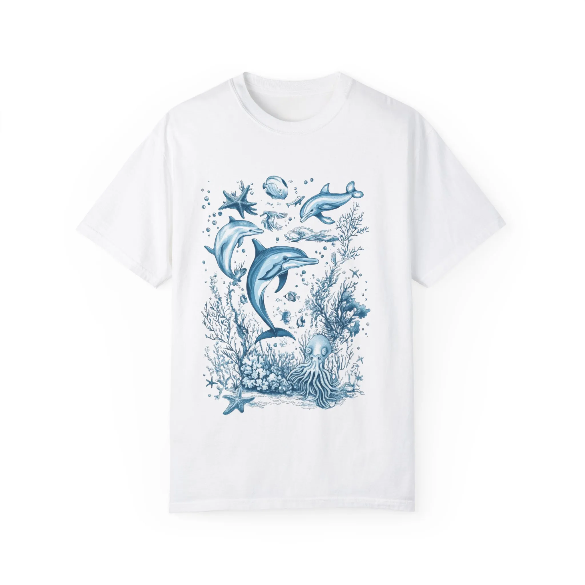 Ocean friends t-shirt with dolphin and octopus print