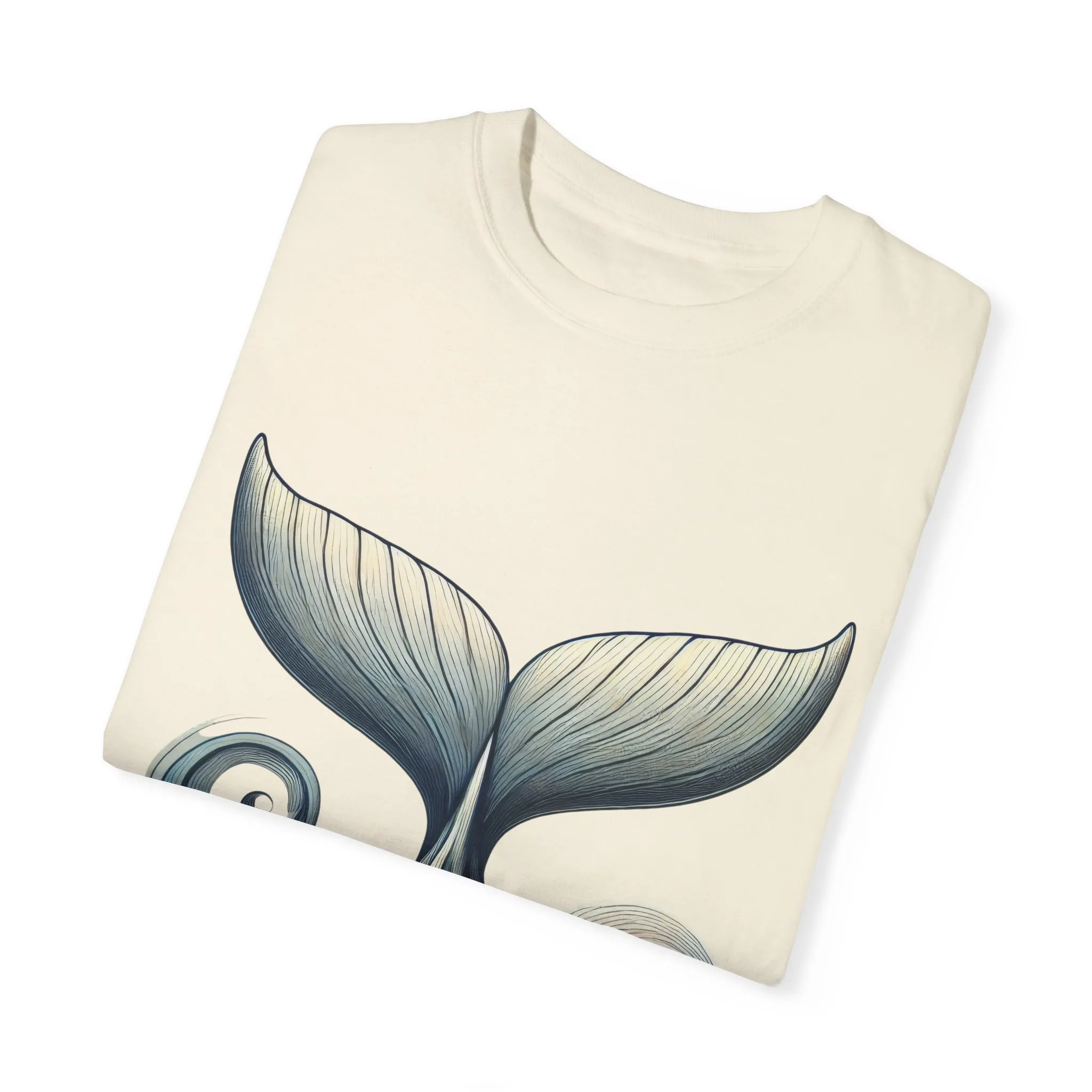 Whale Tail Garment-Dyed T-Shirt, Ocean-Inspired Design for Nature Lovers - Image 10
