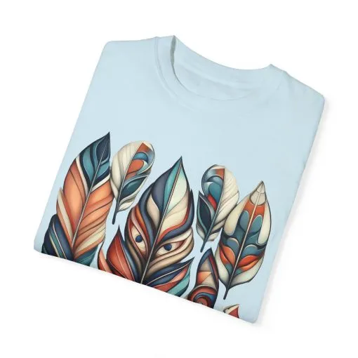 Bohemian Feathers Unisex T-Shirt - Artistic Nature Design - Image 37