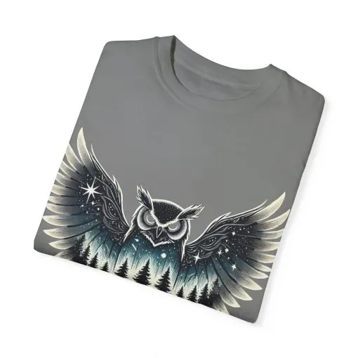 Unisex Garment-Dyed Owl T-Shirt | Nature-Inspired Design for Outdoor Lovers - Image 14