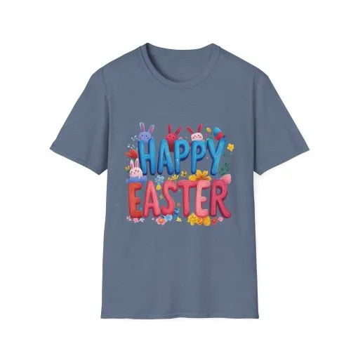 Easter Joy Unisex Softstyle T-Shirt - Spring Floral Design - Image 31