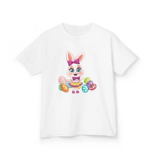 Easter Bunny Kids Tee - Cute Cotton T-Shirt for Spring Celebrations - Image 3