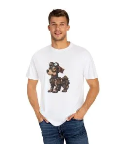 Steampunk Dog T-Shirt | Unisex Garment-Dyed Tee for Animal Lovers