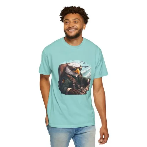 Pilot Eagle Unisex Garment-Dyed T-Shirt - Adventure Apparel for Aviation Enthusiasts - Image 24