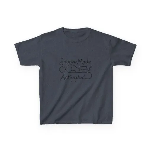 Kids 'Snooze Mode Activated' Heavy Cotton Tee - Fun Sleepy T-Shirt for Boys and Girls - Image 41