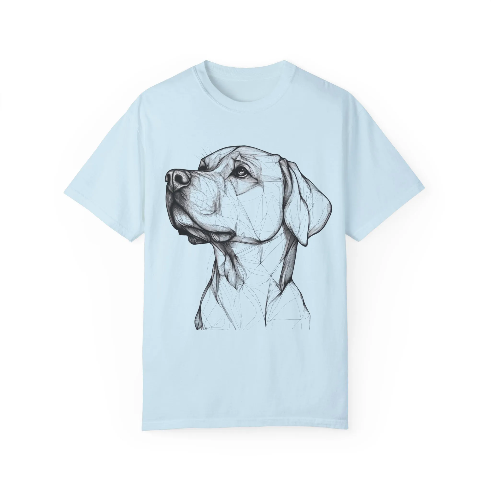 Stylish Dog Portrait Unisex Garment-Dyed T-Shirt - Image 13