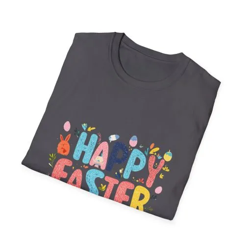 Happy Easter Unisex Softstyle T-Shirt - Vibrant Seasonal Tee for Spring Celebrations - Image 42
