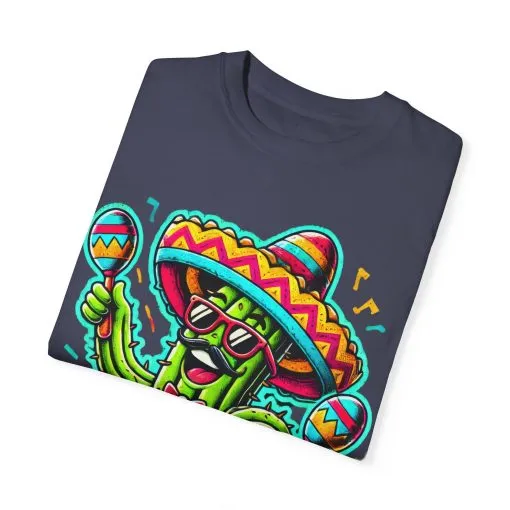 Fiesta Time Cactus T-Shirt - Unisex Garment-Dyed Tee for Celebration Lovers - Image 26