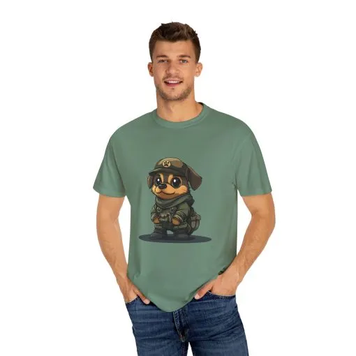 Cute Military Dog Graphic Unisex T-Shirt - Image 35