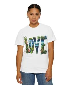 Garment-Dyed Love T-Shirt | Nature-Inspired Unisex Tee