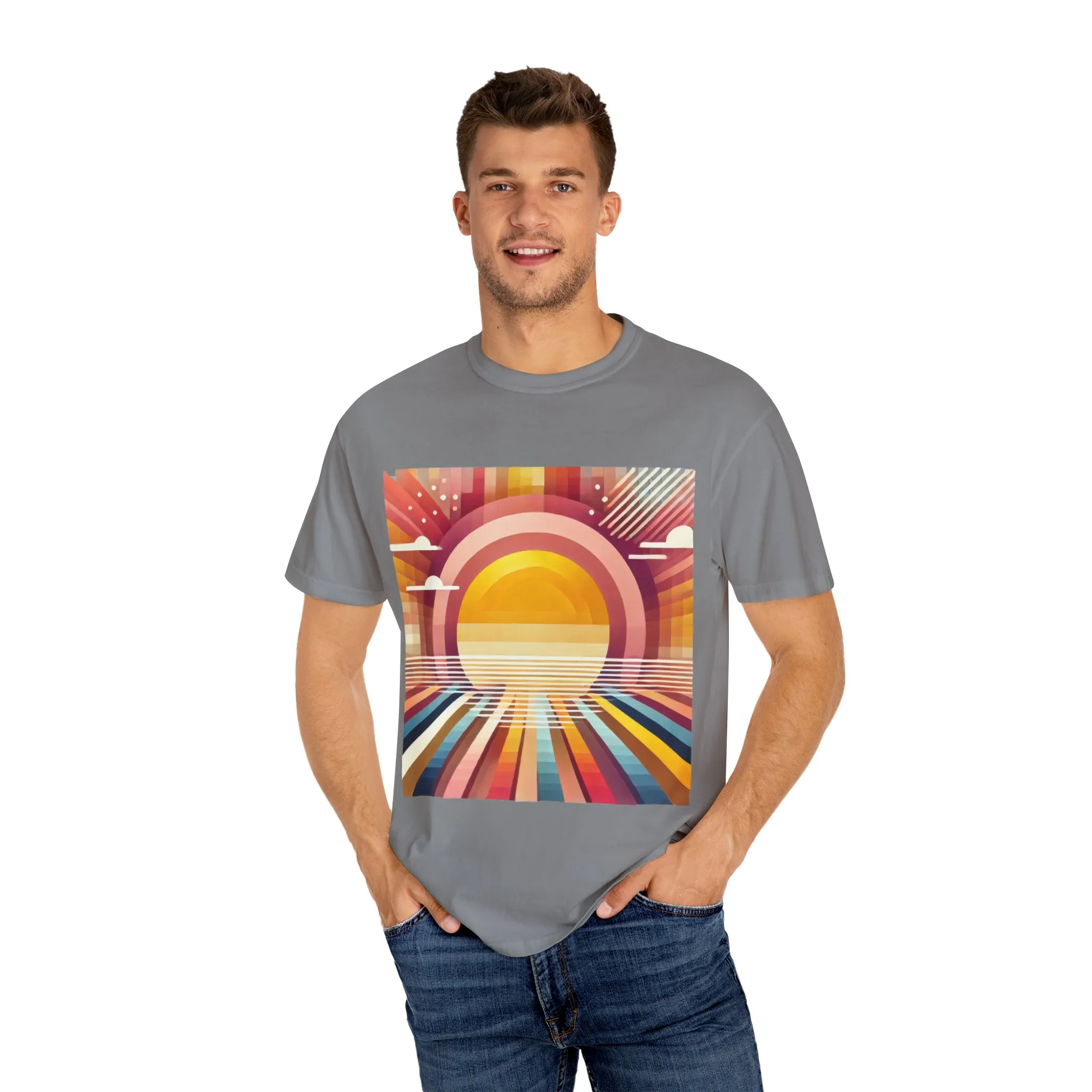 Retro Sunset Unisex T-Shirt - Beach Vibes Tee for Summer Adventures - Image 15