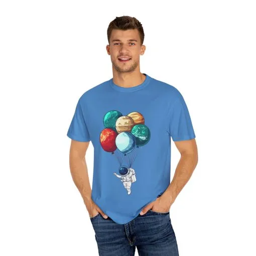 Astronauts and Planets Graphic T-Shirt - Unisex Garment-Dyed Tee - Image 23