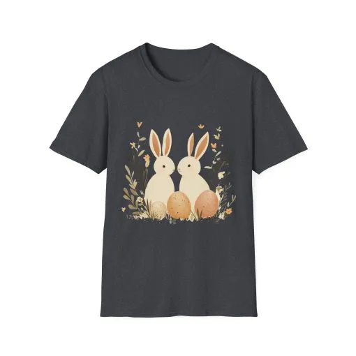 Easter Bunny Graphic Unisex Softstyle T-Shirt - Image 41