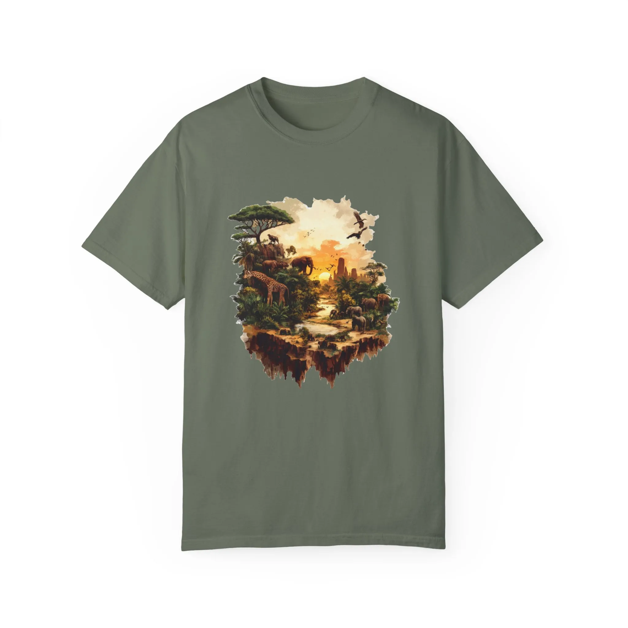 Adventure-Inspired Unisex Garment-Dyed T-Shirt with Nature Scene - Image 13
