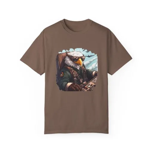 Pilot Eagle Unisex Garment-Dyed T-Shirt - Adventure Apparel for Aviation Enthusiasts - Image 13