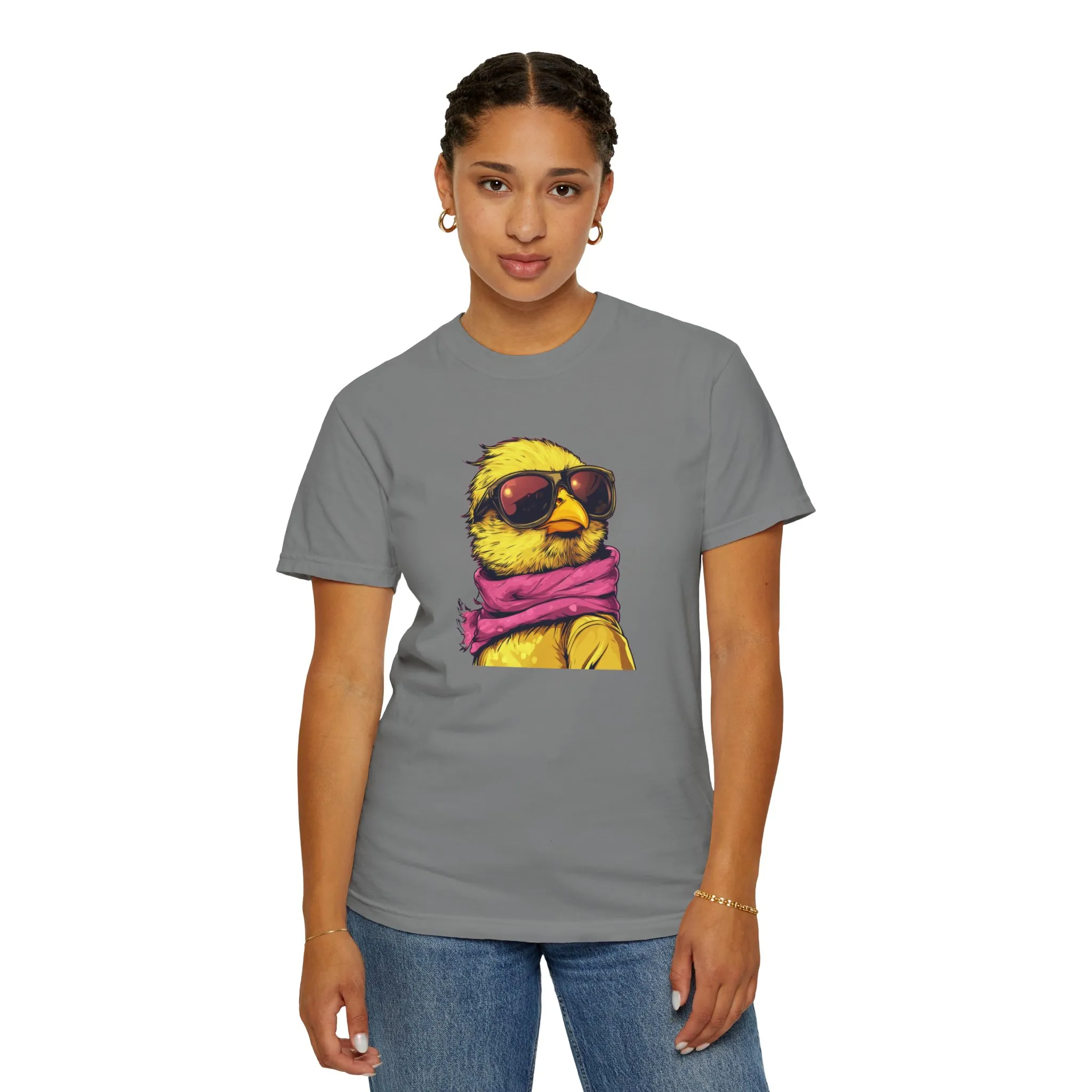 Cool Chick Unisex Garment-Dyed T-Shirt - Fun Bird Design - Image 28