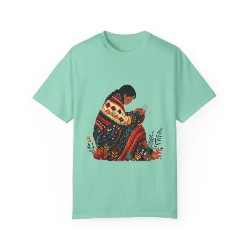 Cultural Heritage Unisex Garment-Dyed T-Shirt - Artisan Design - Image 17