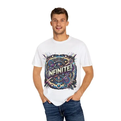 Cosmic Infinite Unisex Garment-Dyed T-Shirt - Explore the Universe - Image 7