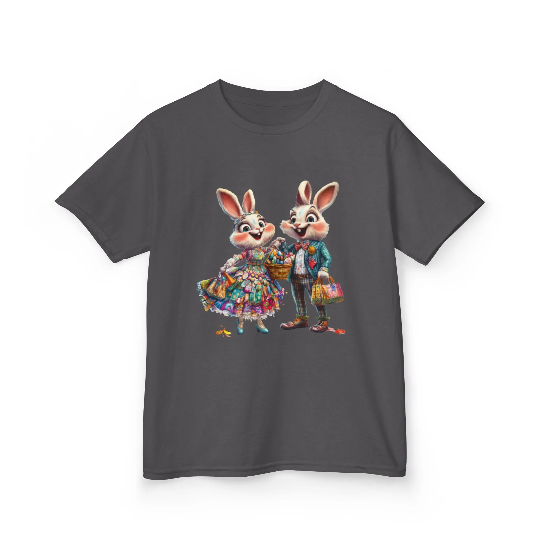 Adorable Bunny Couple Kids Tee - Perfect for Easter Celebrations - Image 23