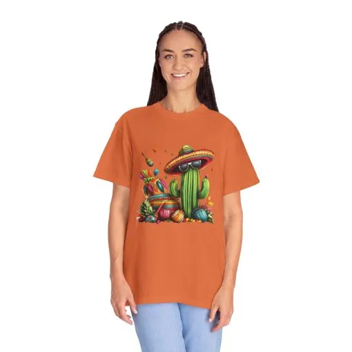 Vibrant Cactus Fiesta T-Shirt - Unisex Garment-Dyed Tee for Summer Celebrations - Image 20