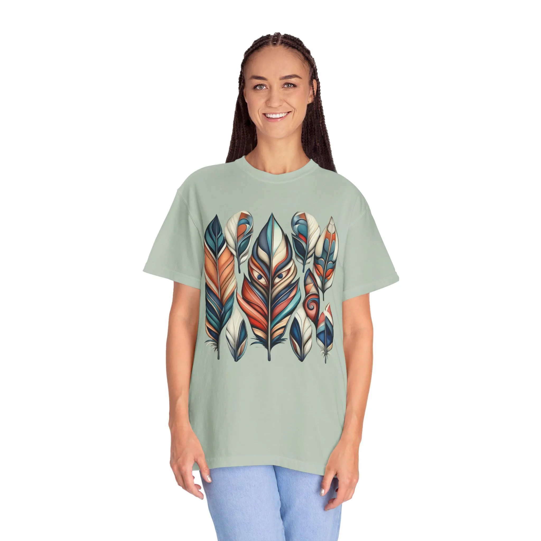 Bohemian Feathers Unisex T-Shirt - Artistic Nature Design - Image 23