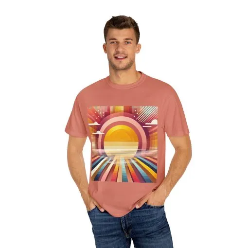 Retro Sunset Unisex T-Shirt - Beach Vibes Tee for Summer Adventures - Image 3
