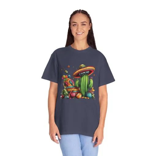 Vibrant Cactus Fiesta T-Shirt - Unisex Garment-Dyed Tee for Summer Celebrations - Image 52